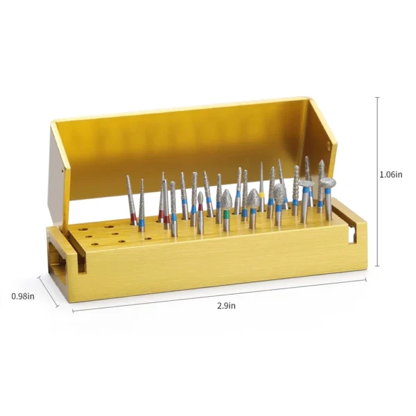 ⁦ELIJAG-Dental Burs كتلة تطهير الحفر ، FG Bur ، حامل تعقيم ، ألومنيوم قابل للتعقيم ، 30 فتحة ، مواد طب الأسنان⁩ - الصورة ⁦6⁩