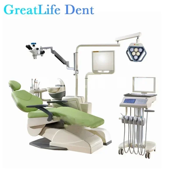 GreatLife Dent 3.35-22.5X كرسي الأسنان عن طريق الفم عملية اللبية مجهر جراحي مع كاميرا تكبير مستمر 16 ميجابكسل