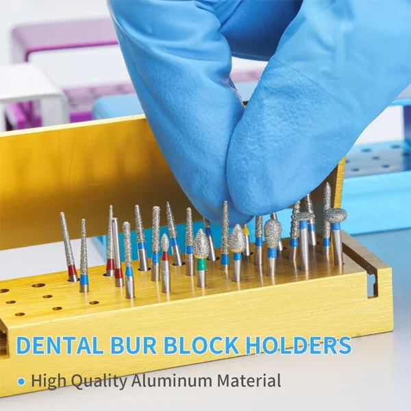 ⁦ELIJAG-Dental Burs كتلة تطهير الحفر ، FG Bur ، حامل تعقيم ، ألومنيوم قابل للتعقيم ، 30 فتحة ، مواد طب الأسنان⁩ - الصورة ⁦3⁩