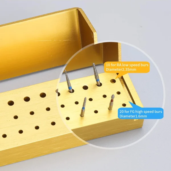 ⁦ELIJAG-Dental Burs كتلة تطهير الحفر ، FG Bur ، حامل تعقيم ، ألومنيوم قابل للتعقيم ، 30 فتحة ، مواد طب الأسنان⁩ - الصورة ⁦4⁩